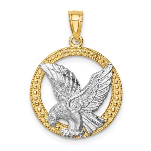 14K w/Rhodium Eagle Pendant,All Products : American Fashion Style Bags On Sale